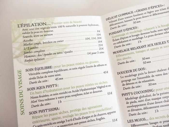 brochure Nature Esthétique à Arc 1800 - détail