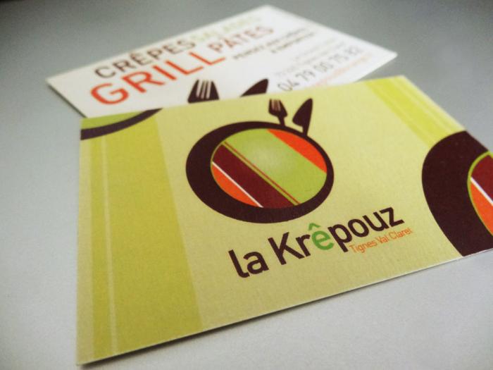cartes de visites de la Krêpouz à Tignes