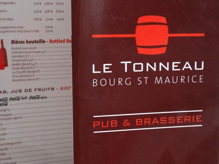 cartes de bar - le tonneau bourg st maurice