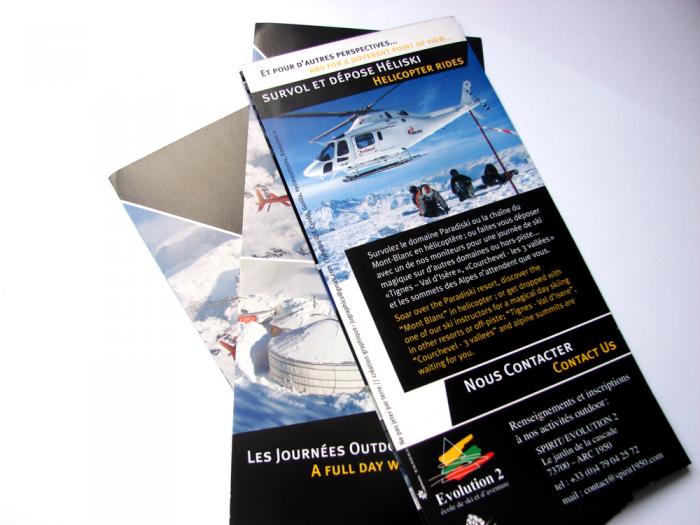 brochures évolution 2, arc 1950 - dos