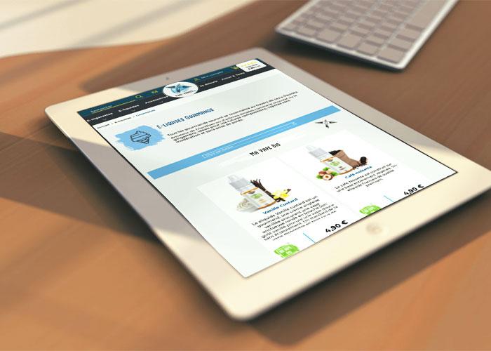 site internet Free-Vapote Aime La Plagne - responsive design pour tablette