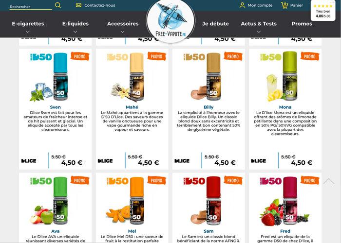 site internet Free-Vapote Aime La Plagne - page promotions