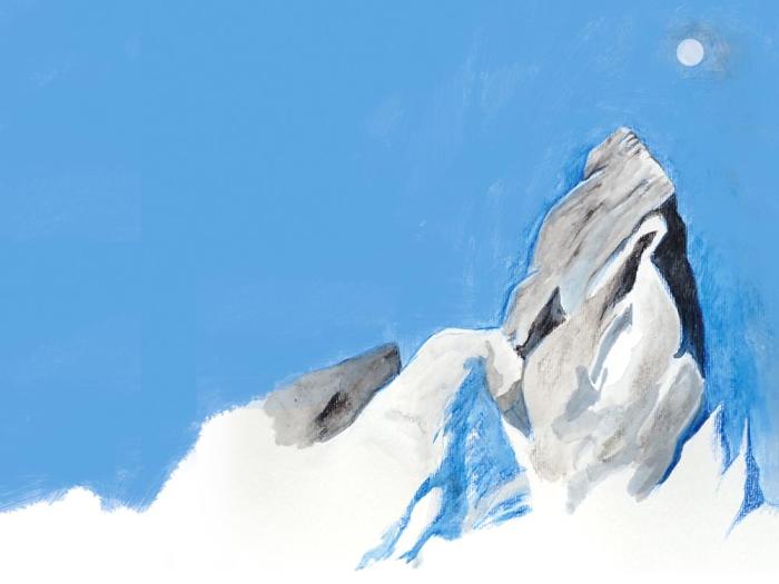 illustration tous mediums, Pierra Menta par Julie Loomis