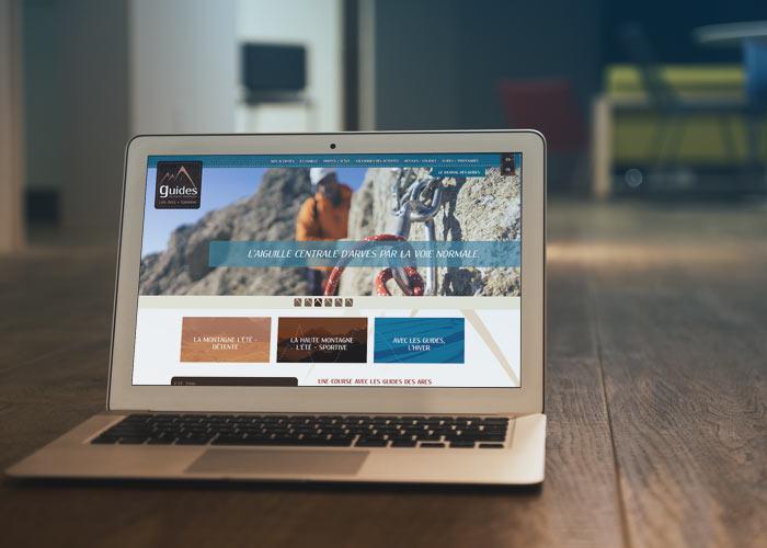 image du site internet du bureau des guides des Arcs