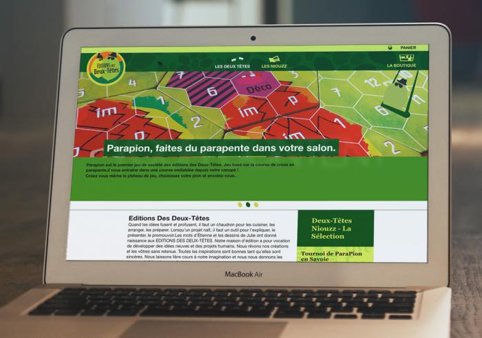 page d'accueil du site des éditions des deux tetes