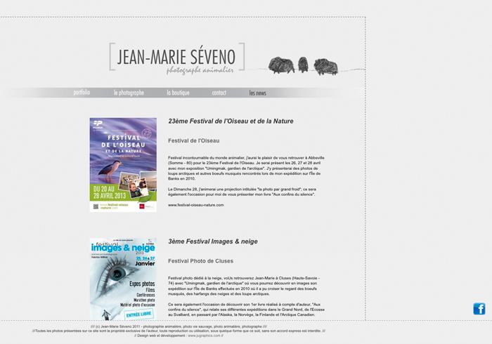 création site web de photographe animalier - ici Jean-Marie Séveno 06