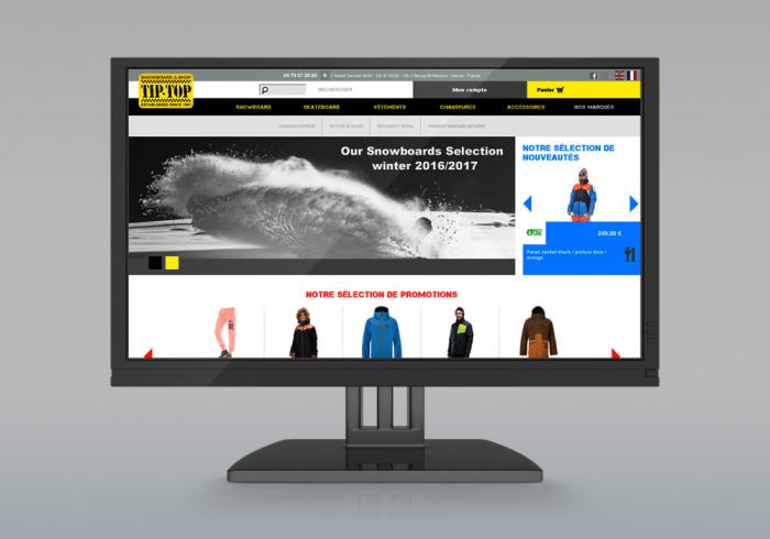 website development in Savoie - TipTop Snowboard