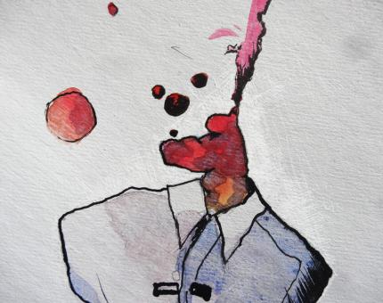 illustration Julie Loomis - armoire à glace, tête de poireau ? - détail