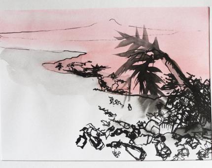 illustration de carte postale - après le passage des Hommes