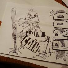 illustration Julie Loomis pour logo, Coin Coin Team