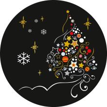 gobo design par Jugraphics - commande Arc 1950 - c'est Noël