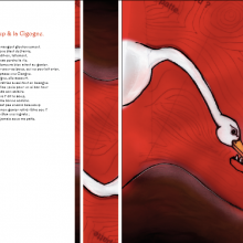 le Loup et la Cigogne - illustration Julie Loomis