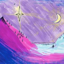 dessin original - les Loups n'empruntent pas les routes